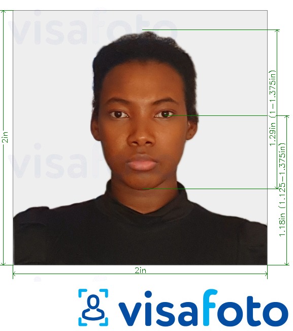Példa a Kelet-Afrika vízumképe 2x2 hüvelyk (Kenya) (51x51mm, 5x5 cm) fényképre pontos méret meghatározással