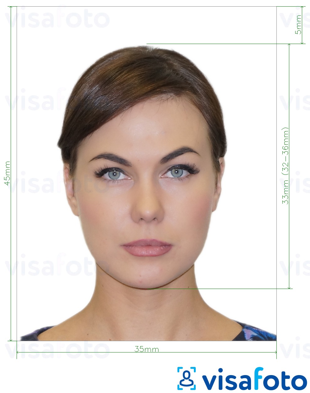 Példa a Orosz Fan ID  pixel fényképre pontos méret meghatározással
